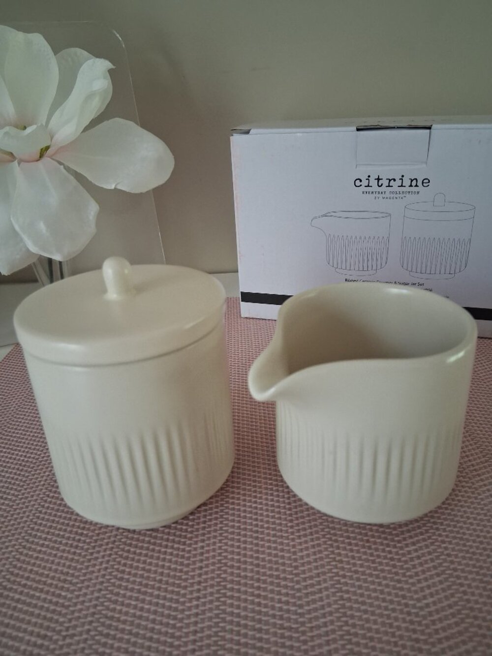 Citrine Everyday Collection by Magenta Cream and Sugar Set NEW in box